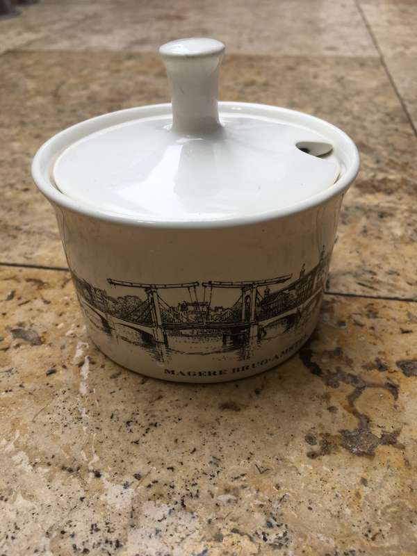 Villeroy and Boch , vintage sugar bowl , amsterdam canals