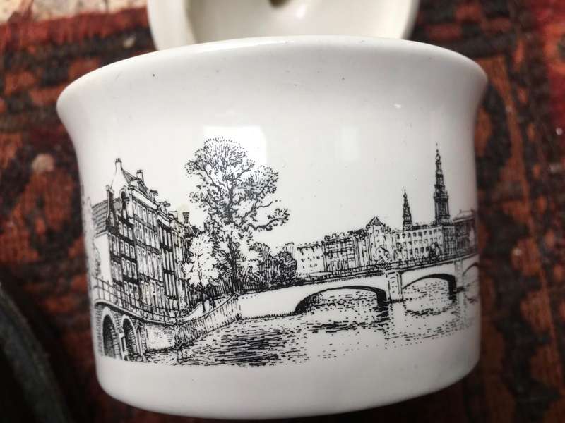 Villeroy and Boch , vintage sugar bowl , amsterdam canals