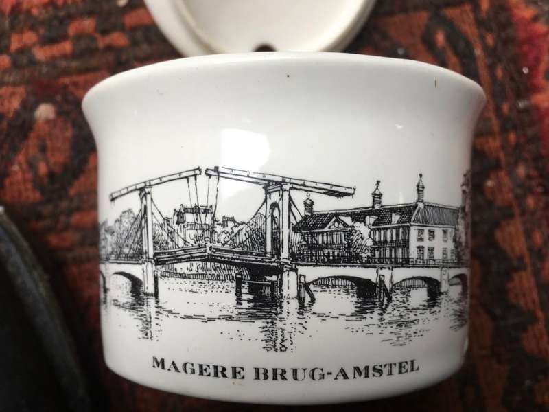 Villeroy and Boch , vintage sugar bowl , amsterdam canals
