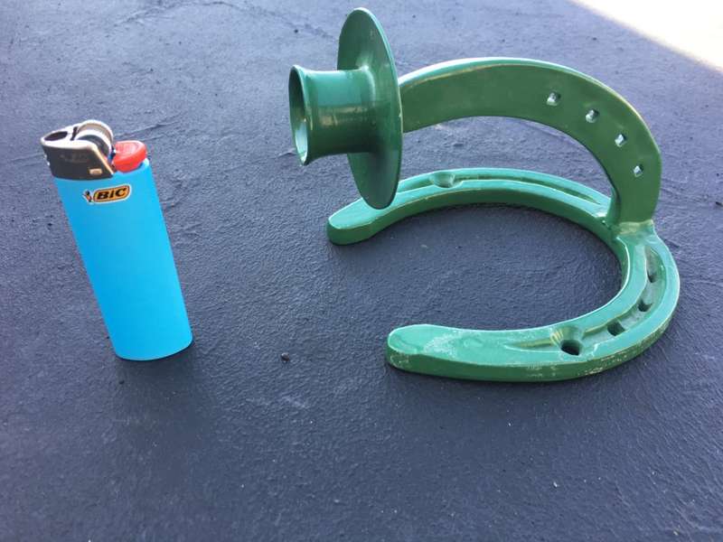 Lucky horseshoe horse shoe candle holder , wall mount