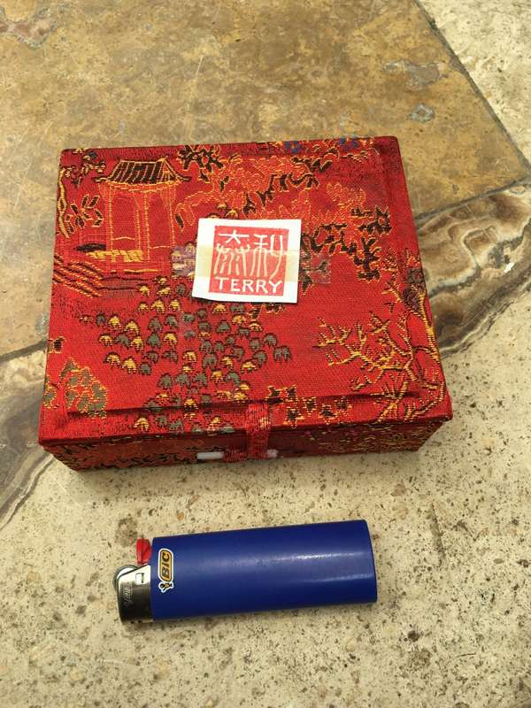 chinese name dragon stamp in box with ink well , name Terry