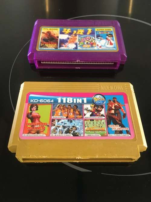 2 old game cartridges