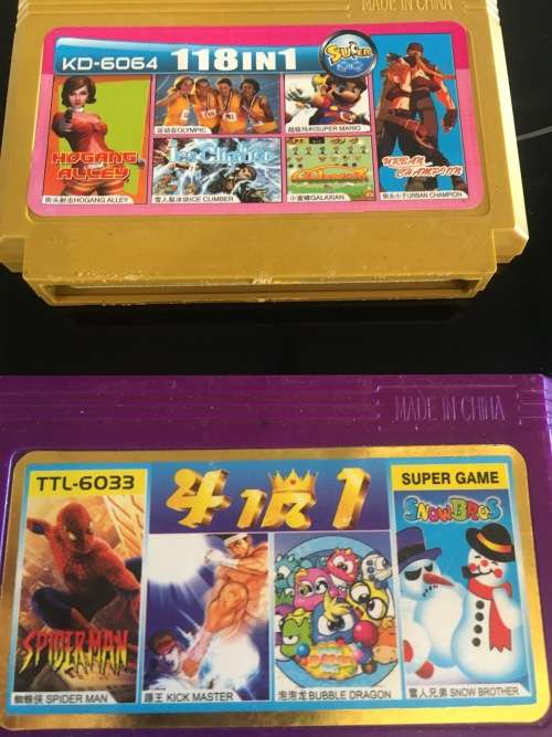 2 old game cartridges