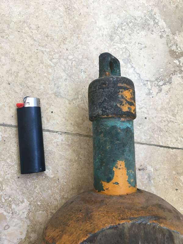 vintage man over board copper life beacon floats , life buoys