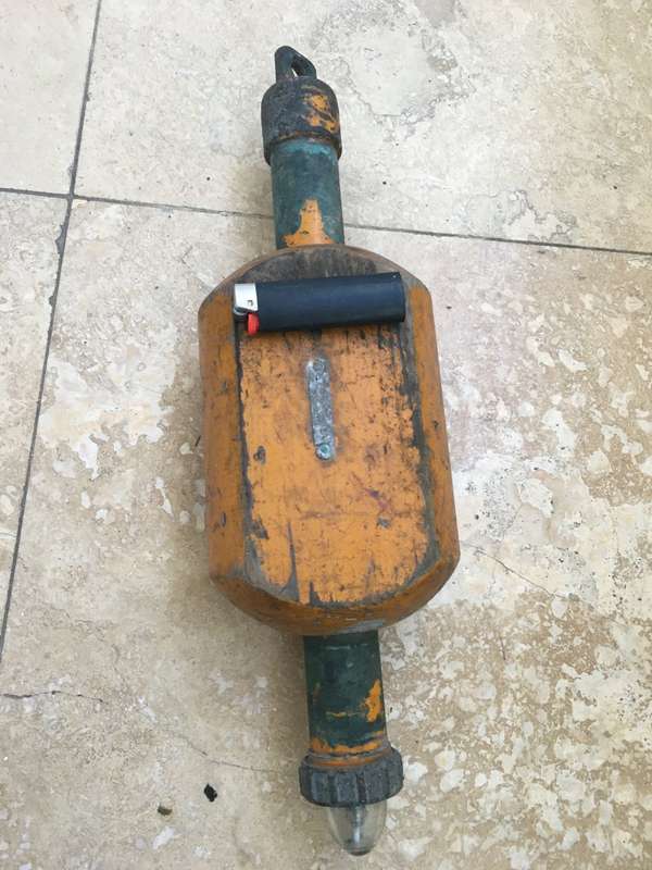 vintage man over board copper life beacon floats , life buoys