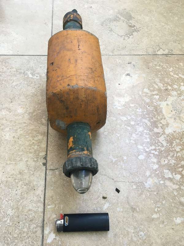 vintage man over board copper life beacon floats , life buoys