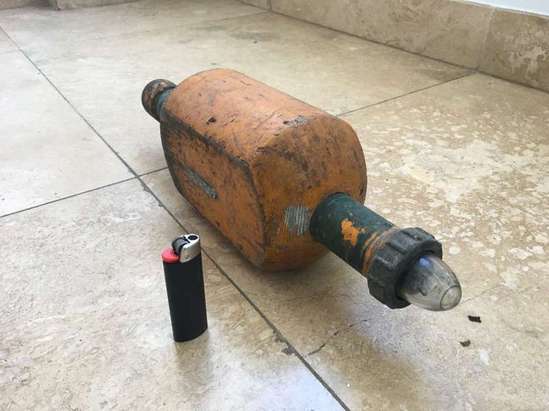 vintage man over board copper life beacon floats , life buoys