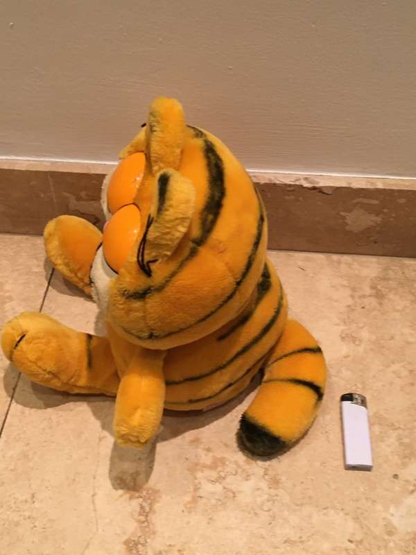 vintage large Garfield soft Doll , made in Korea