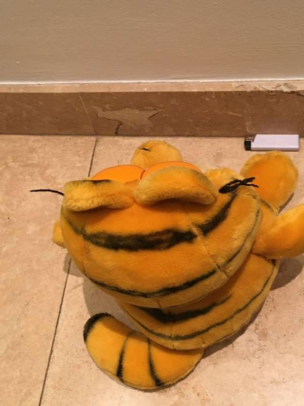 vintage large Garfield soft Doll , made in Korea