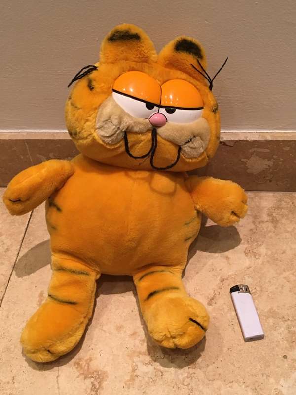 vintage large Garfield soft Doll , made in Korea