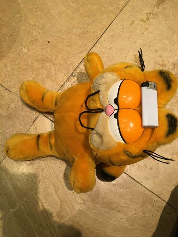 vintage large Garfield soft Doll , made in Korea