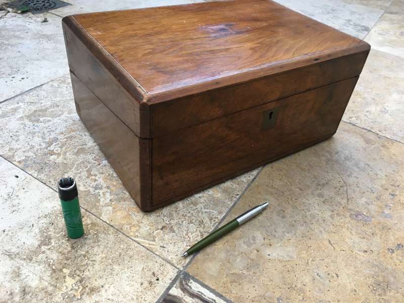 vintage wooden gambling box