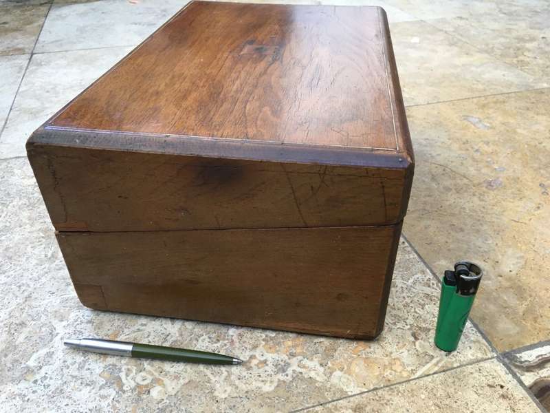 vintage wooden gambling box
