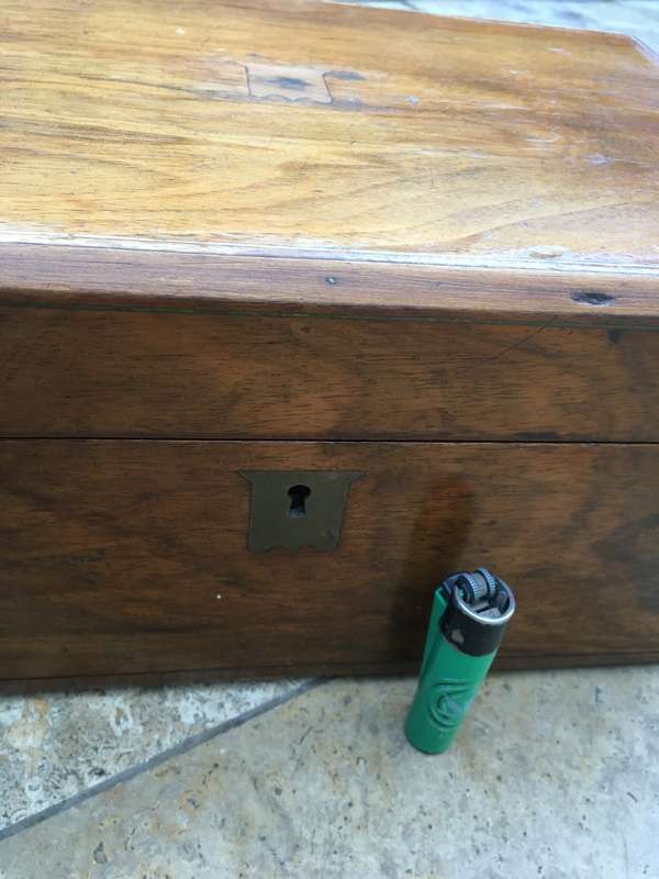 vintage wooden gambling box