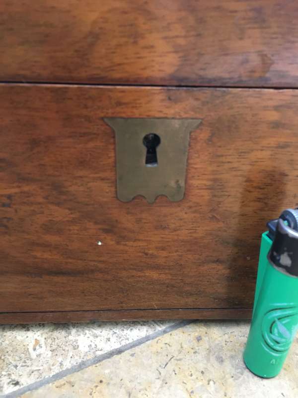 vintage wooden gambling box