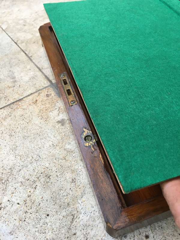 vintage wooden gambling box