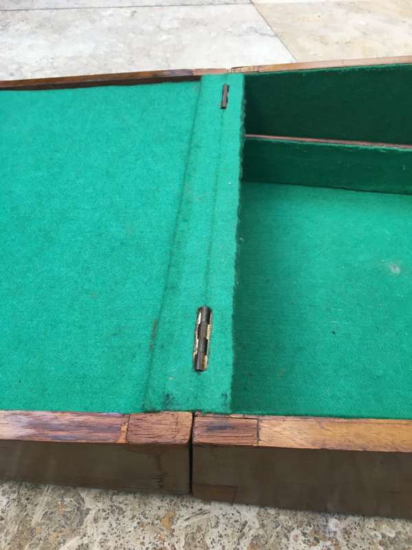 vintage wooden gambling box