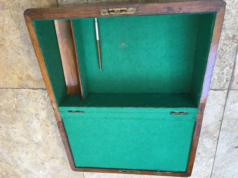 vintage wooden gambling box