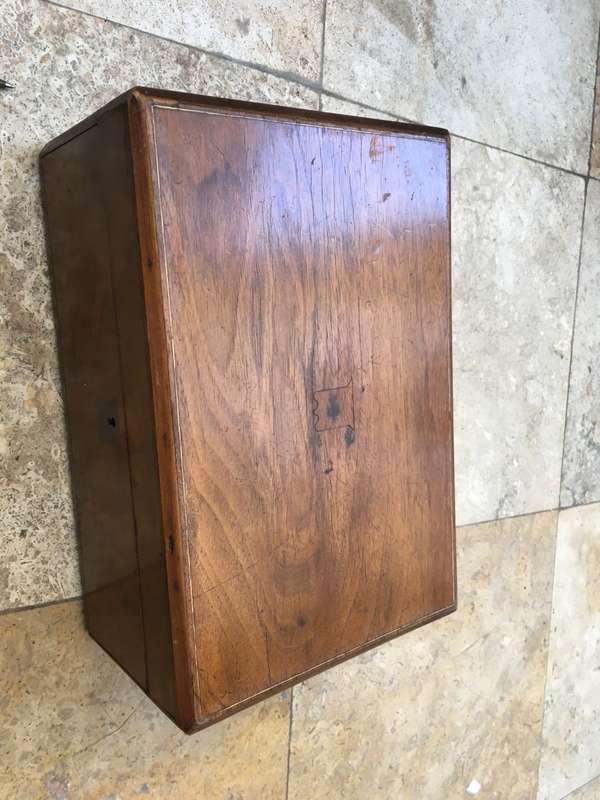 vintage wooden gambling box
