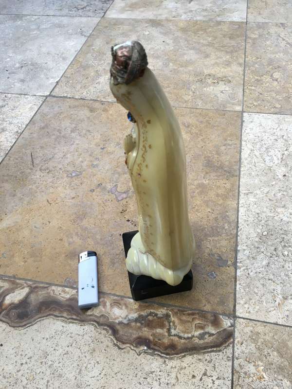 vintage virgin Mary wind up music statue figure , Glow in the dark