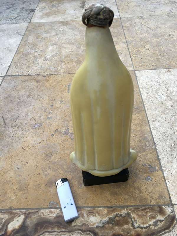 vintage virgin Mary wind up music statue figure , Glow in the dark