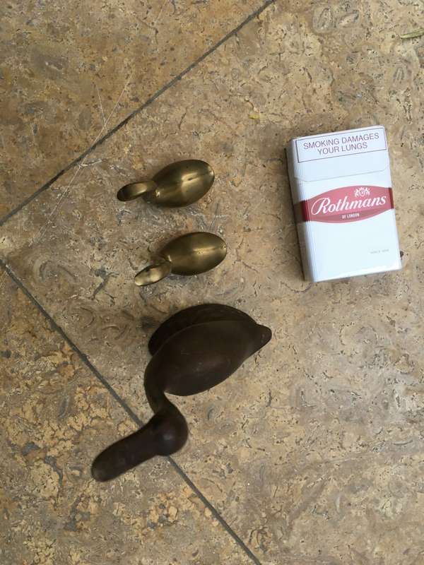 brass swan lot of three