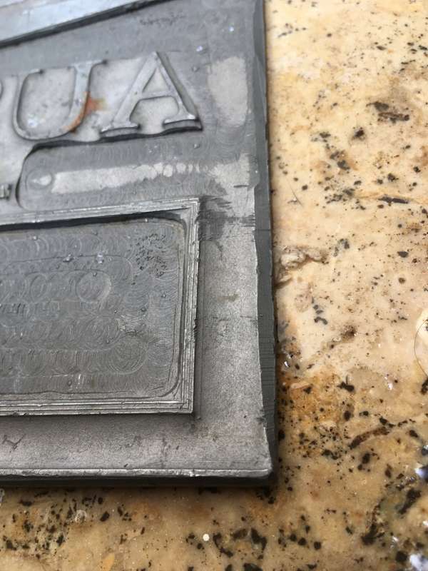 vintage lead printing plate ,advertising  Austin half ton pick up
