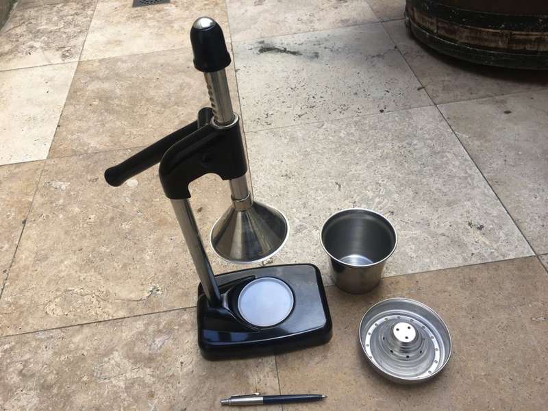 vintage Typhoon manual citrus juicer retro , black
