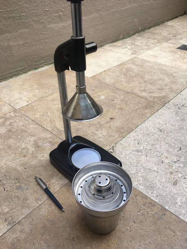 vintage Typhoon manual citrus juicer retro , black