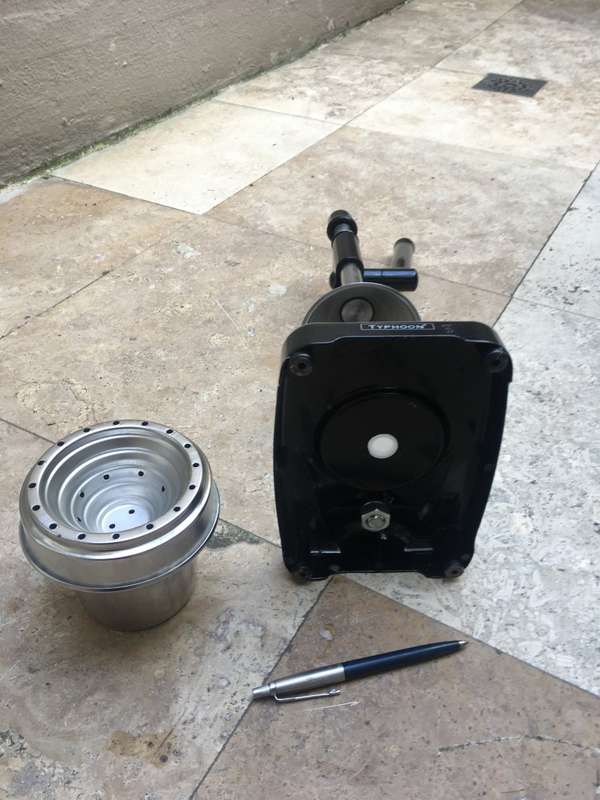 vintage Typhoon manual citrus juicer retro , black