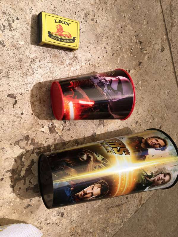 movie cup pair , star wars and avengers