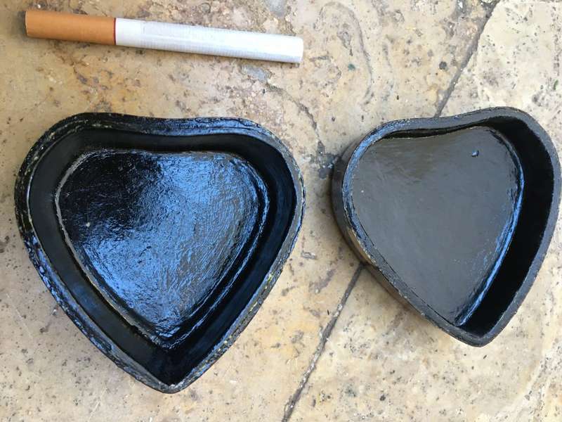 paper mache Syed Ali and Co brothers India heart shape Kashmir trinket box