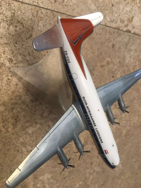 SAA museum Diecast Junkers JU 52/3m ZS-AFA "Jan Van Riebeeck " model plane with stand