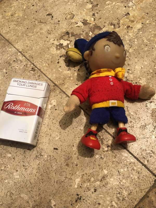 vintage Noddy doll with  pvc head , legs and boots