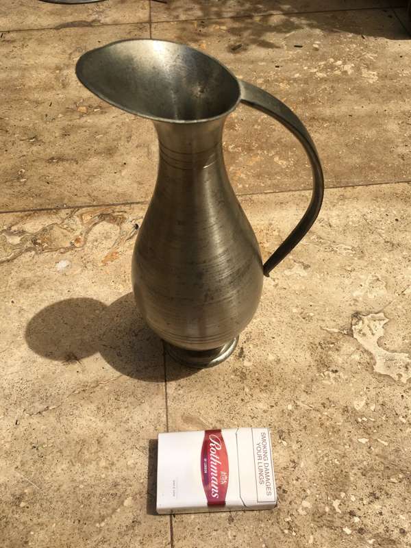 vintage Selwin Pewter carafe vase