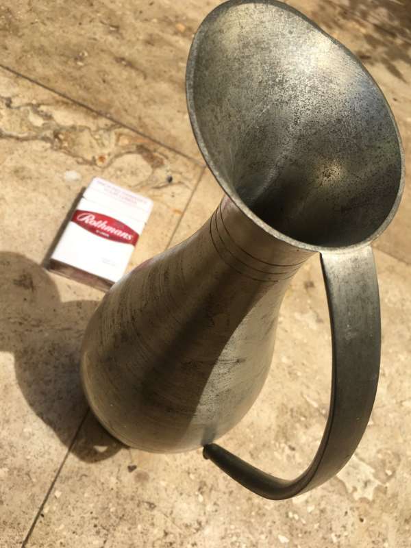 vintage Selwin Pewter carafe vase