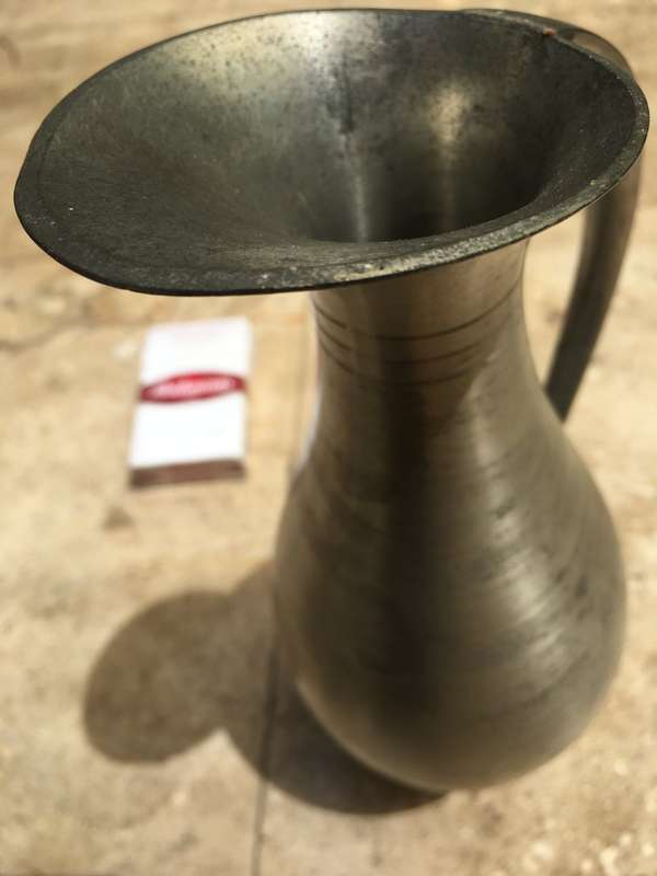 vintage Selwin Pewter carafe vase
