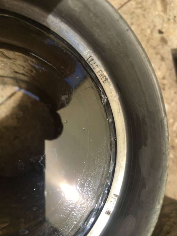 vintage tankard glass bottom with another both english pewter