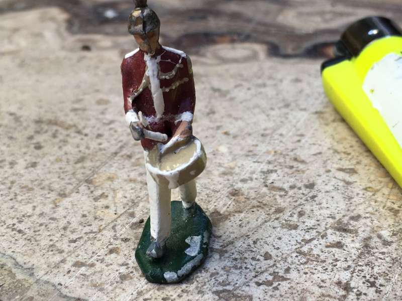 vintage British Lead soldier drummer