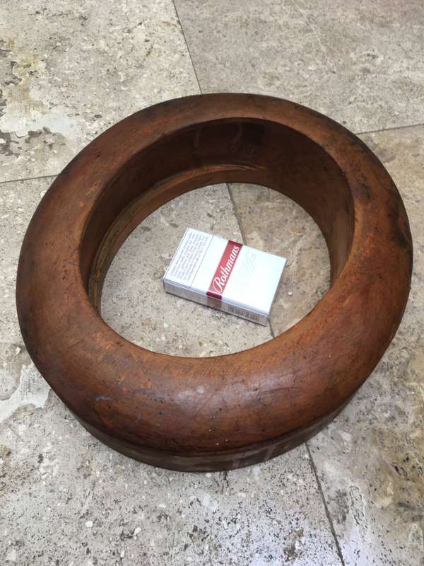 vintage hat block form mold wood 7 3/4