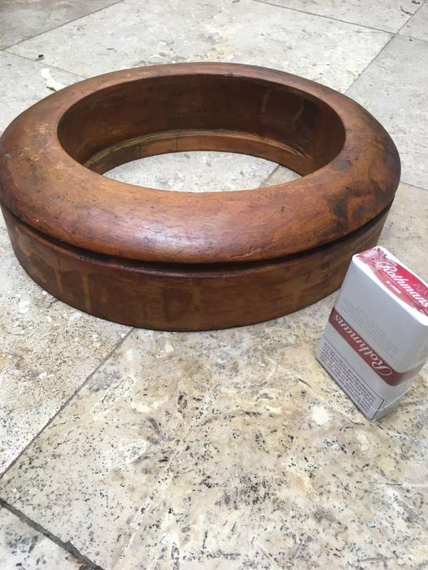 vintage hat block form mold wood 7 3/4