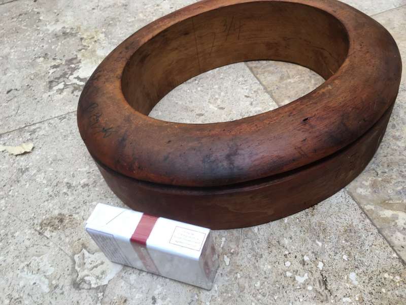 vintage hat block form mold wood 7 3/4