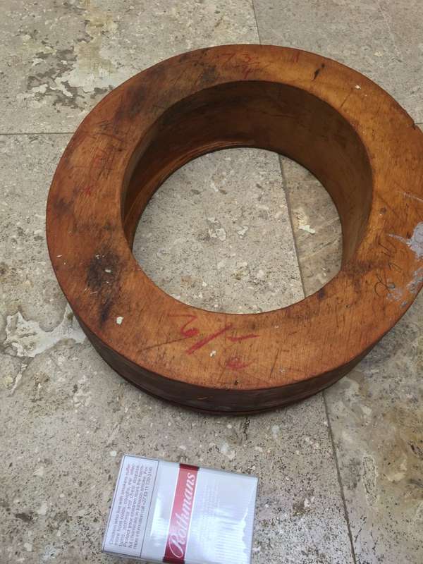 vintage hat block form mold wood 7 3/4
