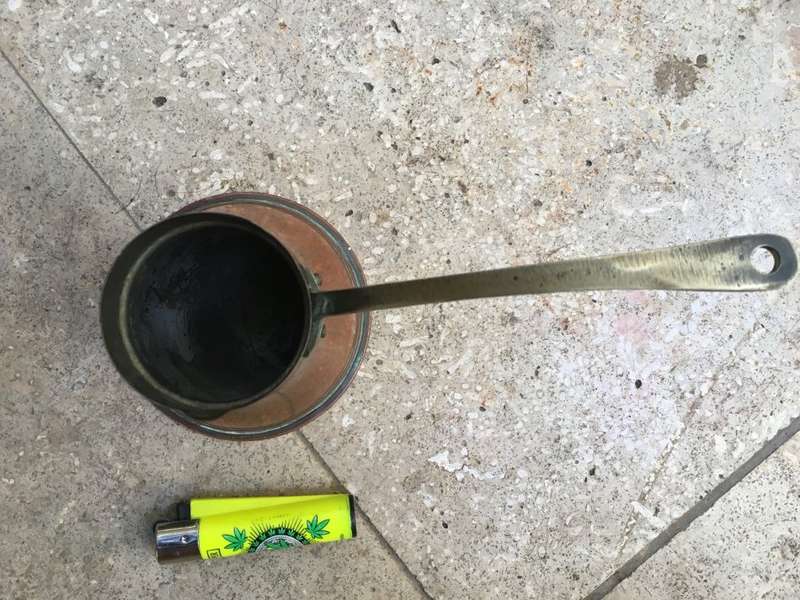 vintage copper ladle country kitchen sauce pourer dipper cup no 4