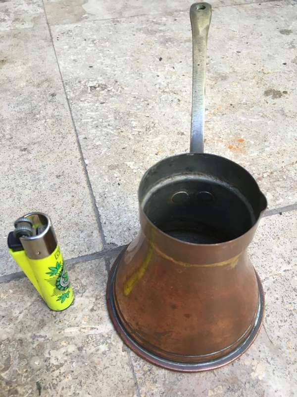 vintage copper ladle country kitchen sauce pourer dipper cup no 4