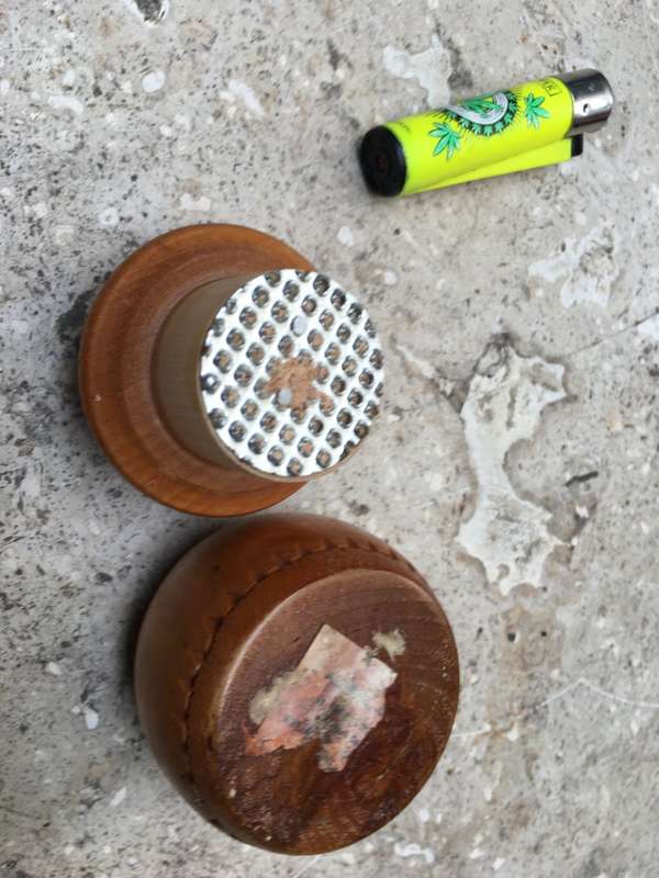 vintage primitive antique country kitchen wooden nutmeg grinder drone