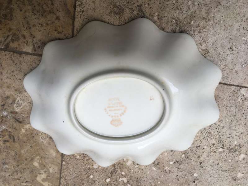 James Kent Floral plate Bowl Wavey Vintage Bowl , trinket dish