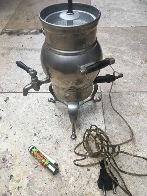 vintage Russian Samavar electric , untested dynamotherm , missing top piece untested