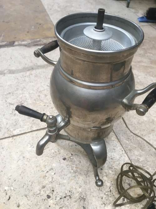 vintage Russian Samavar electric , untested dynamotherm , missing top piece untested