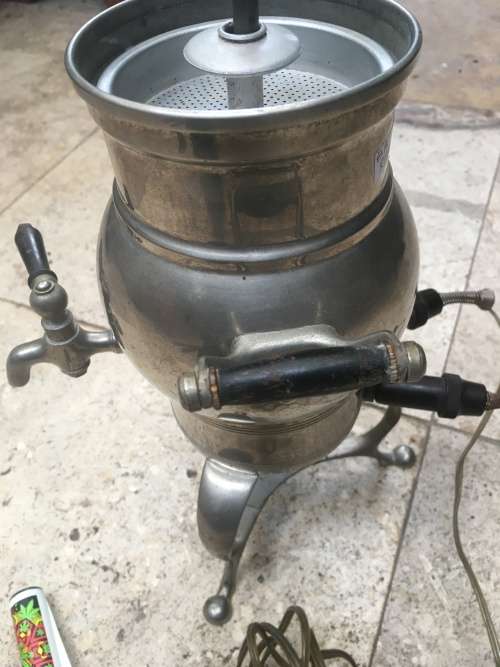 vintage Russian Samavar electric , untested dynamotherm , missing top piece untested
